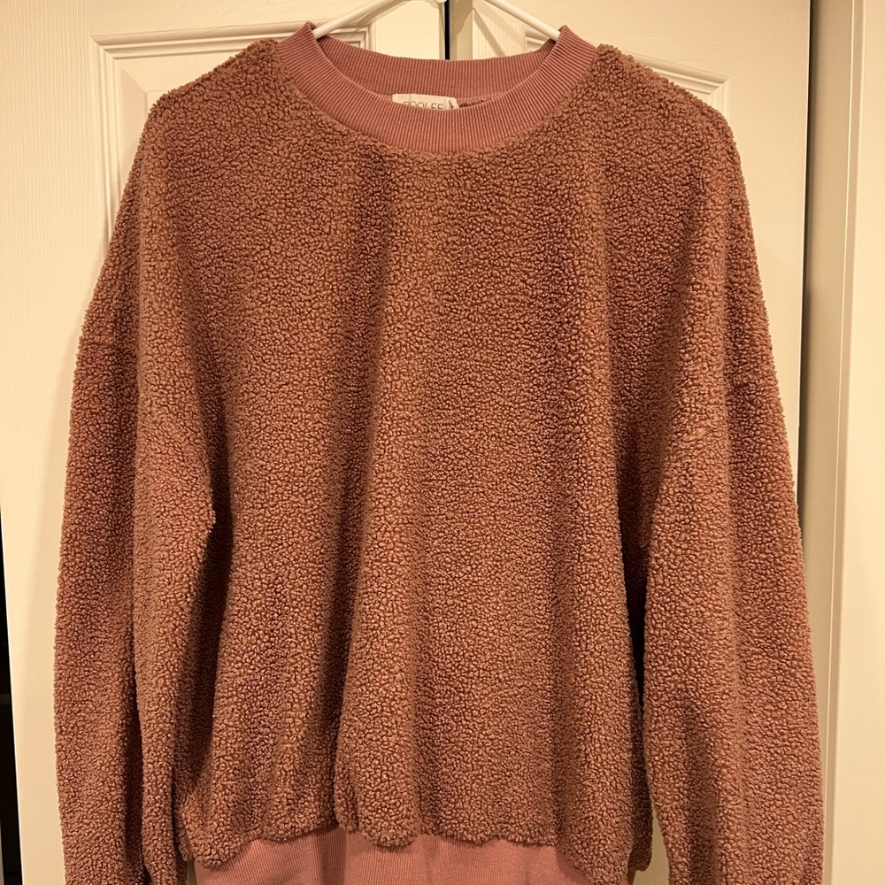Roolee Pink Sherpa Sweatshirt size XL